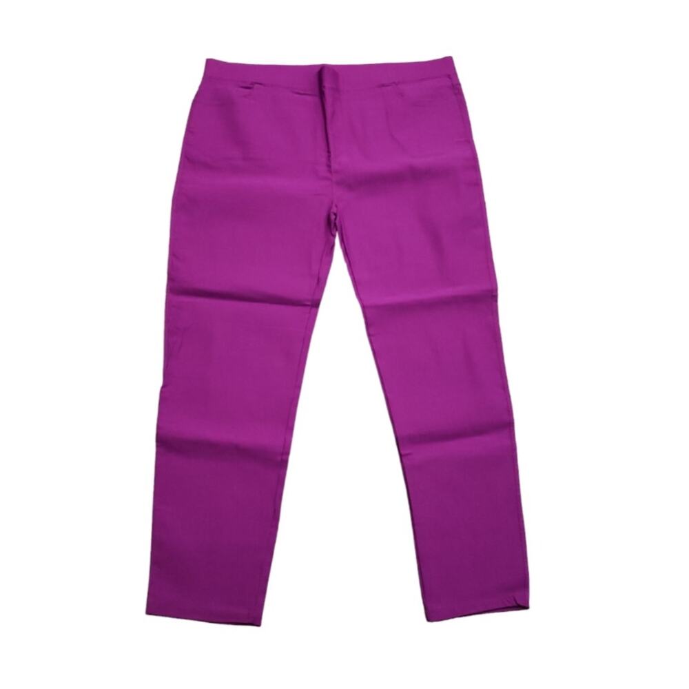 Nema Avenue Vibrant Purple Elastic Waist Stretch Pants Size 3X